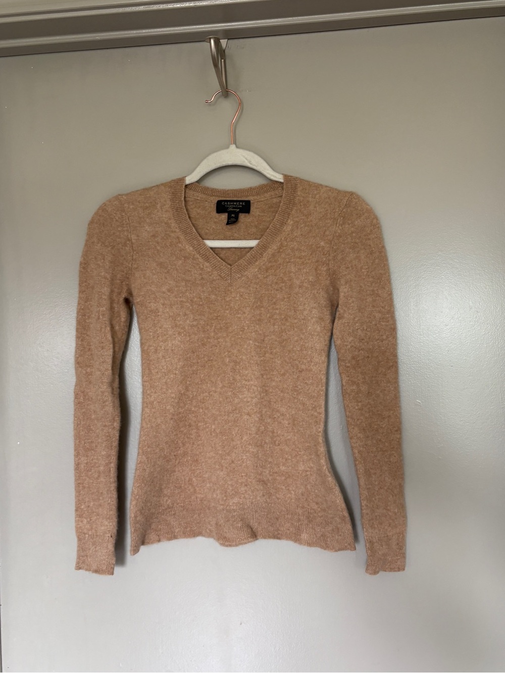 Charter Club Women's V-Neck Sweater in Camel